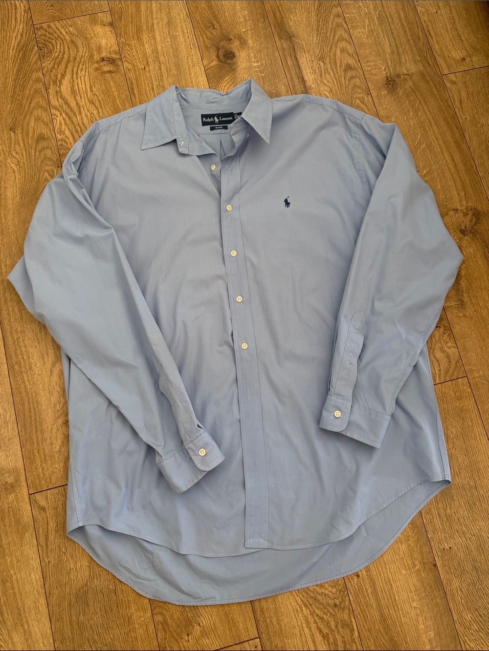 Ralph Lauren “Blake” Light Blue Long-Sleeve Button Dress Shirt